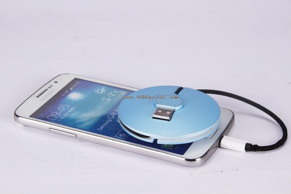 Poder banco 2000mAh com cabos embeded