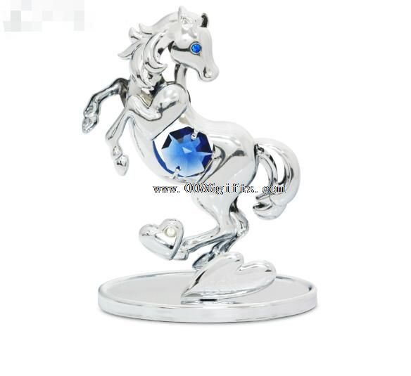 Argento placcato cristalli Art Home Decor