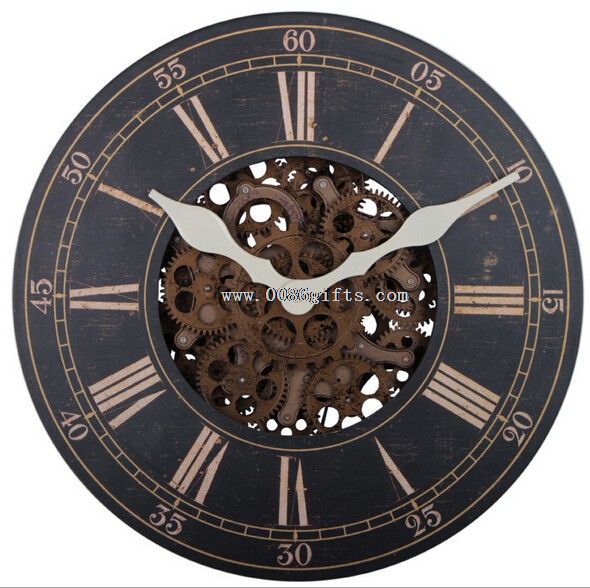 Reloj de pared de madera del arte
