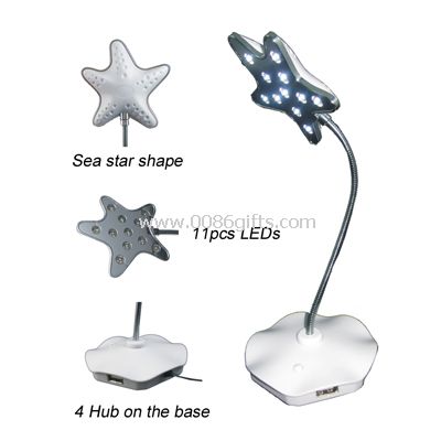 LED table light with Hub