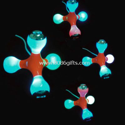 HUB con 4 porte con luce di colore