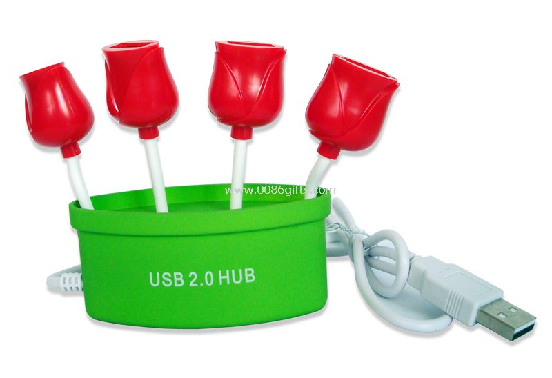 Hub usb puertos de flor 4
