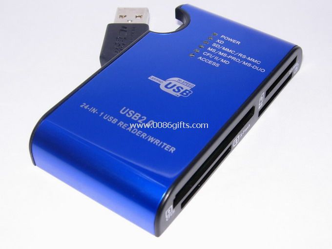 Aluminum 6 lamp all in one card reader