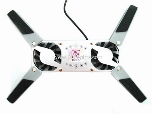 Metal 2 fans laptop cooling pad