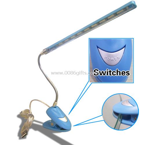 USB light with clip
