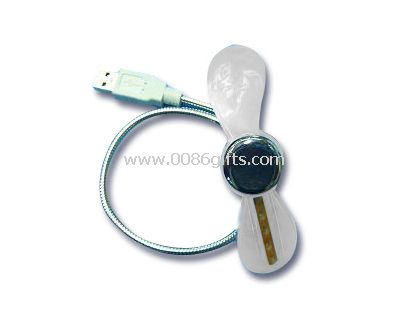 Mini ventilador plástico com luz