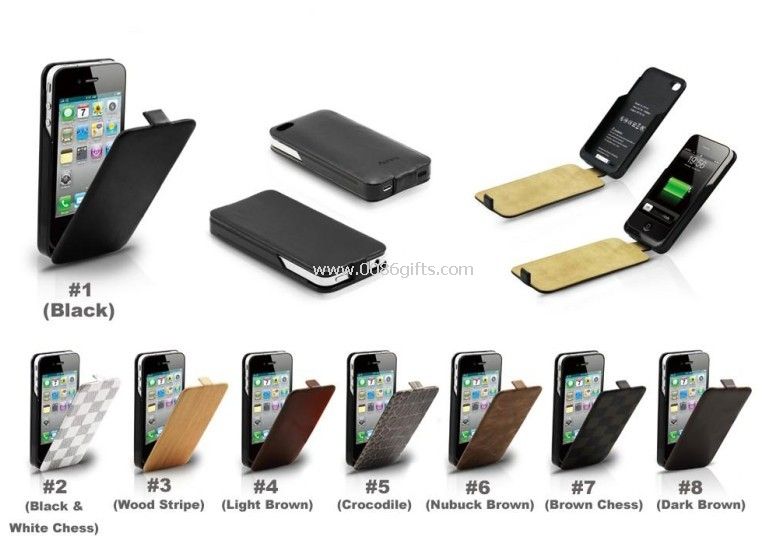 iPhone estuche de cuero de poder