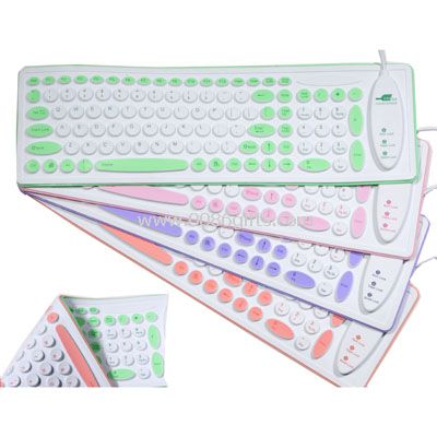 103 teclas de teclado de silicona