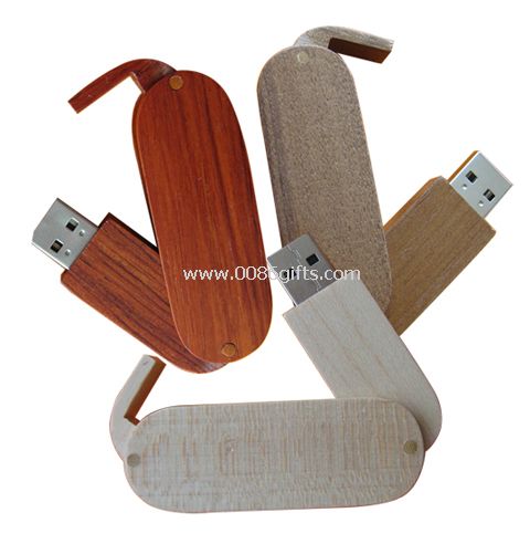 Pivotante en bois USB Flash Drive