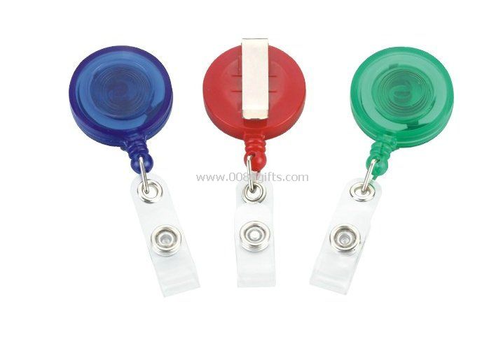 Promocional retráctil ID Badge carretes plásticos