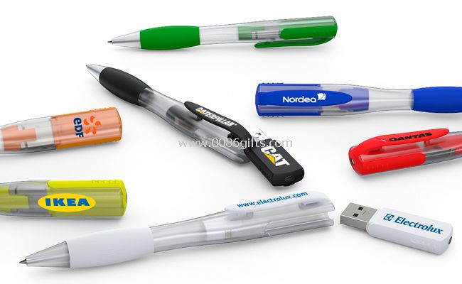 memoria usb de pluma de material plástico