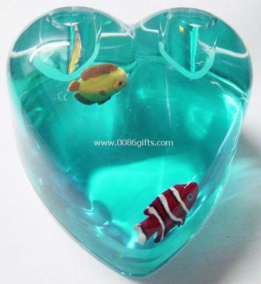 Liquid heart Paperweight