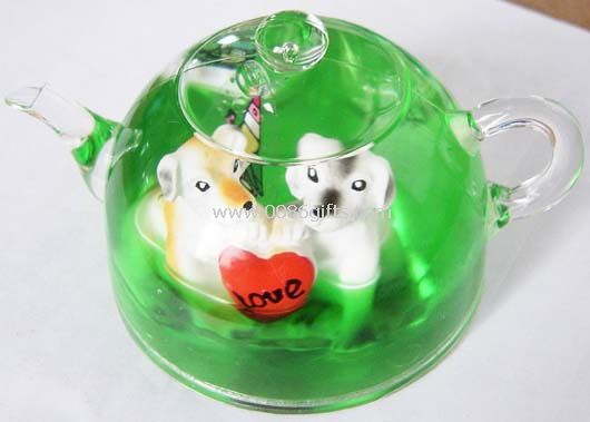 Liquid Tea pot paperweight