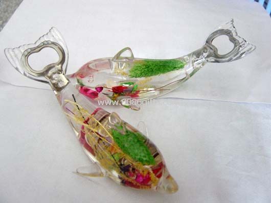Liquid fish shape bottle opener