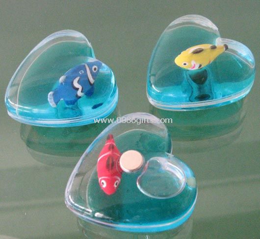 Magnete di forma cuore liquido con galleggiante
