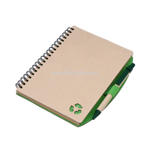 Recycling Notizbuch mit Kugelschreiber