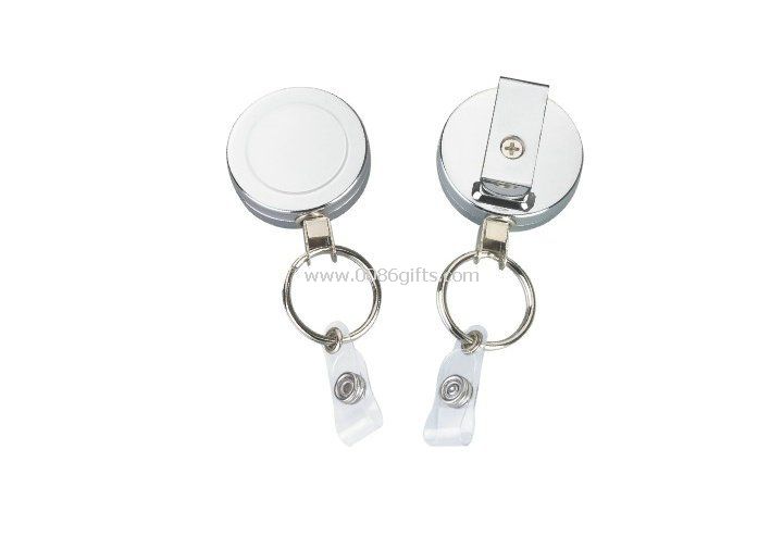 Referencia tarjeta resistente acero cromado yo yo retráctil ID Badge Reels soporte