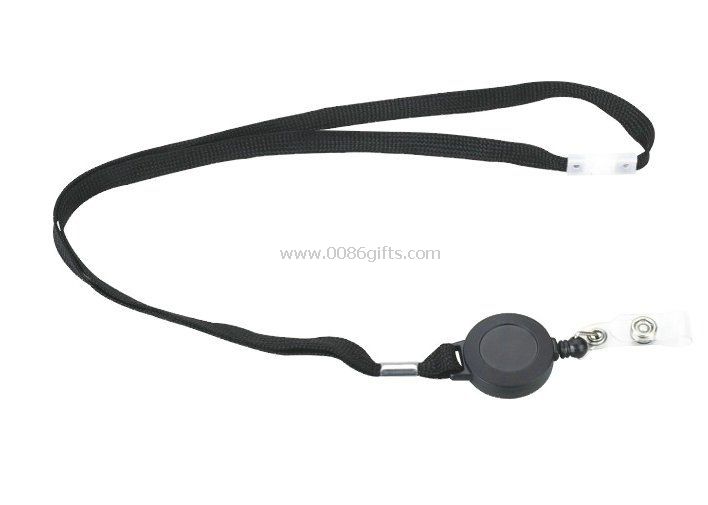 PP tubular hanging Badge reel ID Card Holder Lanyard