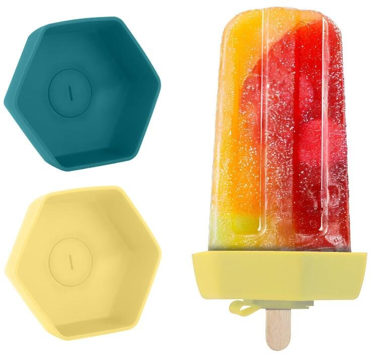 Popsicle Holder with Drip Catching Silicone Collar