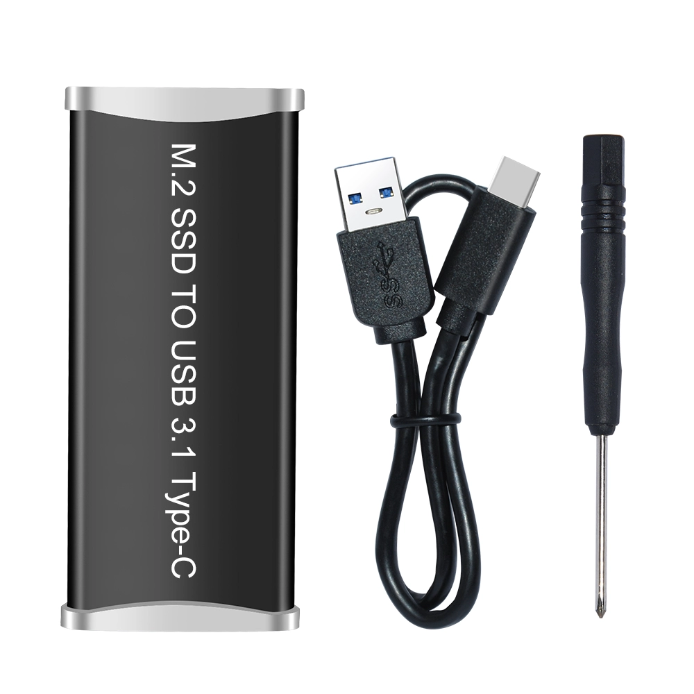 Bærbar mini M.2 SSD-kort til Type-C HDD-adapter