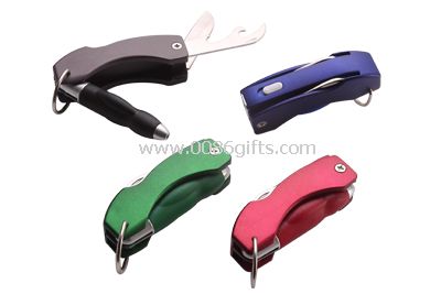 Folding pen with nail scissors