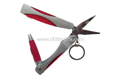 Folding scissors pen with LED