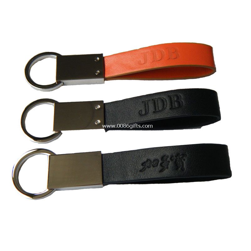 Leather Keychain with Logo