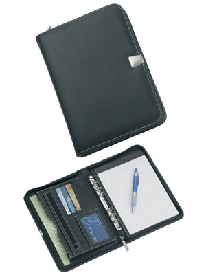 A5 Zippered Leather Compendium
