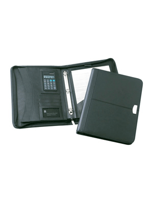 Essex Leather Zippered 3 Ring Compendium