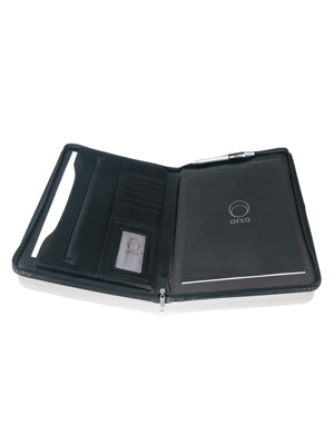 Leather Zip Round Compendium