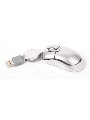 Mini Silver Retractable Mouse