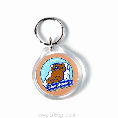 Saxon Plastic Keyring Round