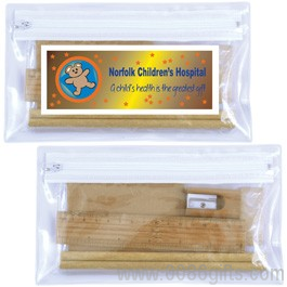 Bamboo Stationery Set In Pencil Case