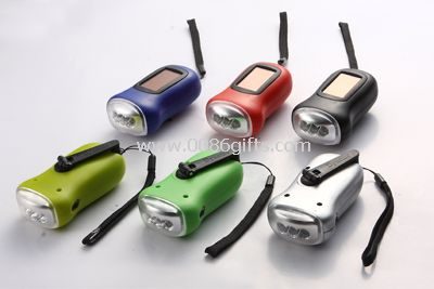 solar and handdriven led torch