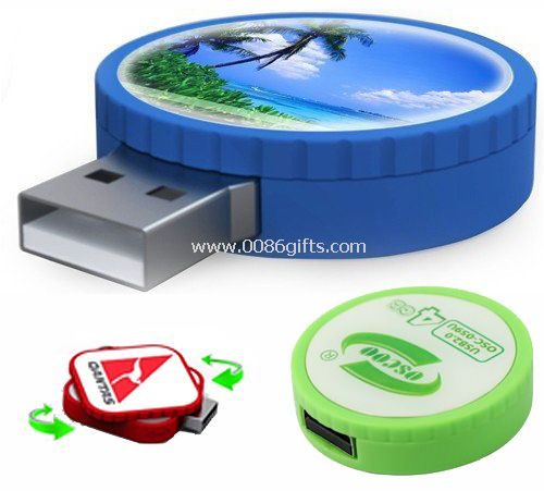 pivotant époxy logo usb Baguette ronde