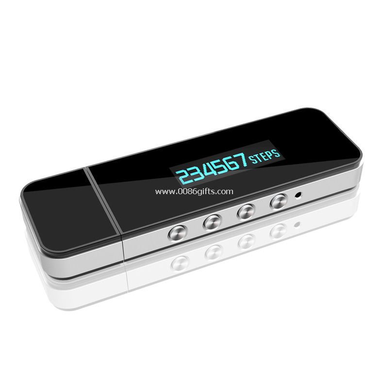 3D OLED USB rechargeable pedometer with 30 days memory