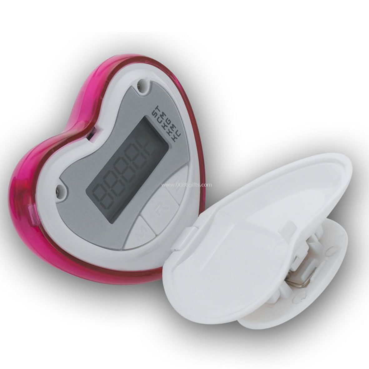 Heart shaped pedometer