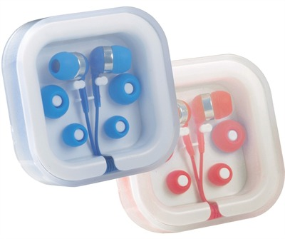 Earphones in Clear Case