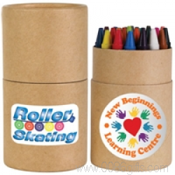Assorted Colour Crayons in Carboard Tube