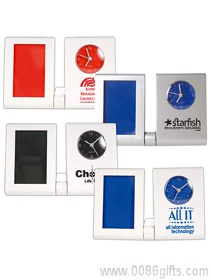 Folding Arm Desk Clocks With Photo Frame