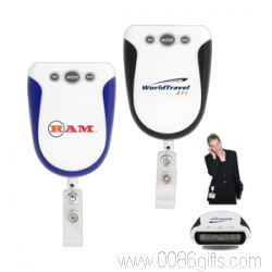 Retractable Badge Holder Pedometer