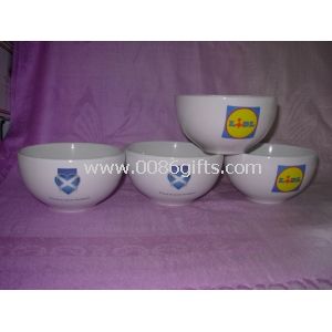 Ceramic Deep Bowl with decal printing Customized logo, FDA, CA65, LFGB and 84/500EEC test