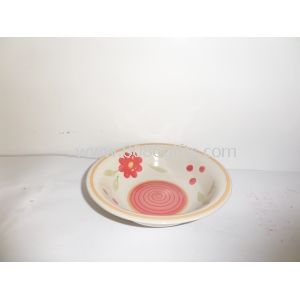 Hot Sell Hand-painted Color Band Large Stoneware Bowl