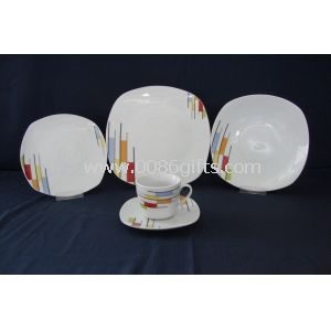 20pcs Praça forma porcelana louça definida com corte decalque personalizado logotipos e os projetos