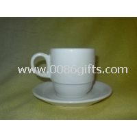 Taza de cerámica de café promocional y Set de platillo, SA8000/SMETA Sedex/BRC/ISO/SGP/TCCC/de BSCI
