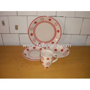 Stoneware 16Pcs Handpainted Dinner Set