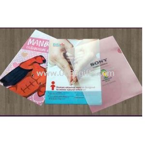 L shape cartoon fancy CMYK PP File Folder for student girl