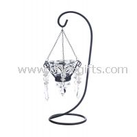 Curved Silver Cup Candle Holder