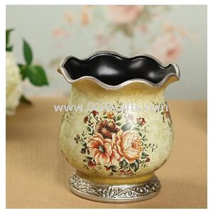 Transparent tall glass vase