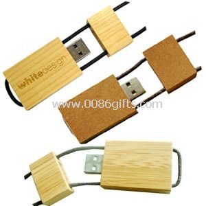 Tongkat bambu kertas kayu Thumb Drive